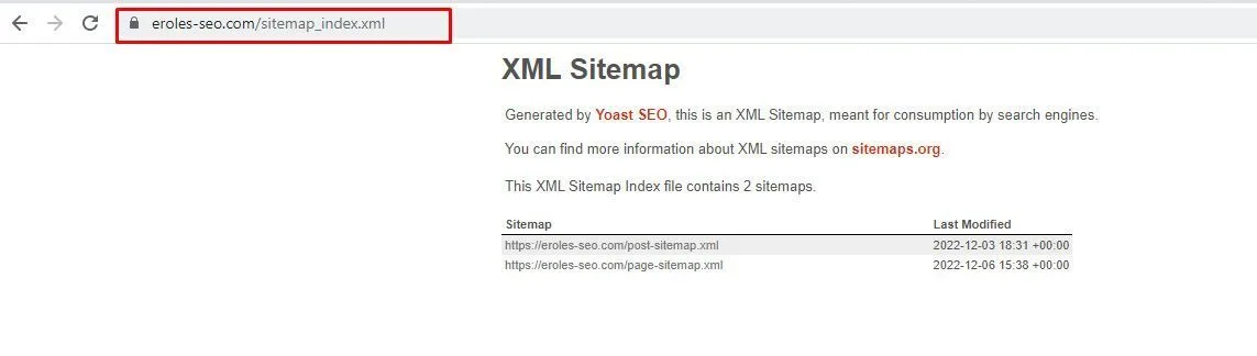 sitemap eroleseo
